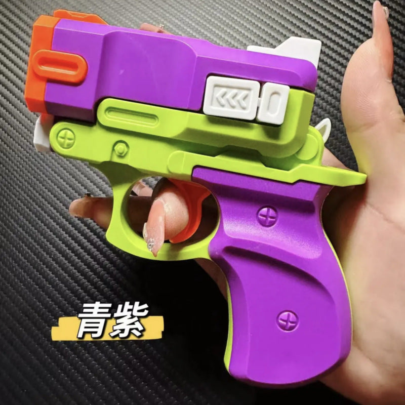 Viral Gravity Rapid-Fire 3D Printed Mini Carrot Rubber Band Launcher for Boys