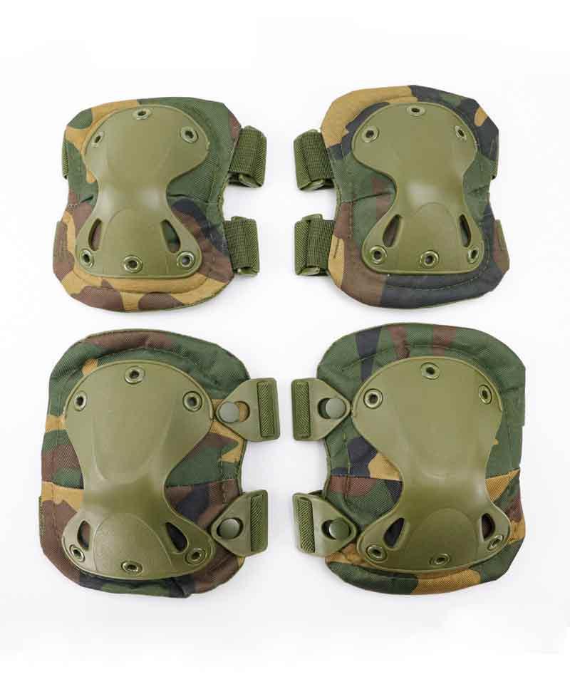 Tactical 4-Piece Elbow & Knee Pads Set - for Airsoft, Paintball, Riding, Outdoor Combat Sports