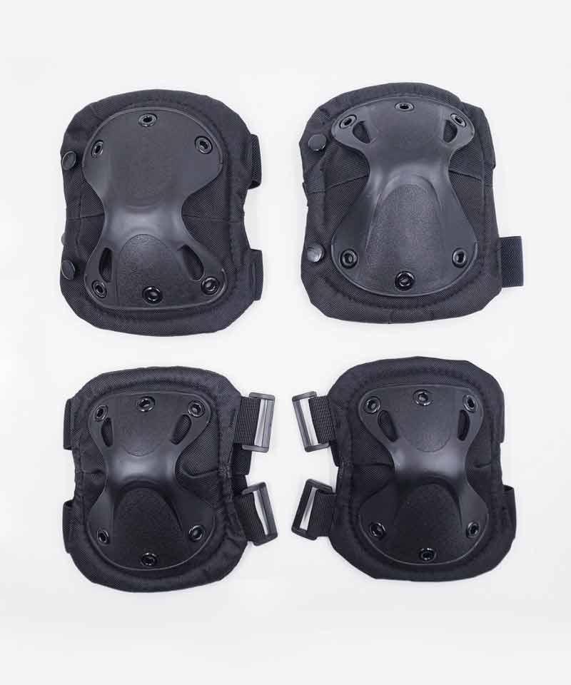 Tactical 4-Piece Elbow & Knee Pads Set - for Airsoft, Paintball, Riding, Outdoor Combat Sports