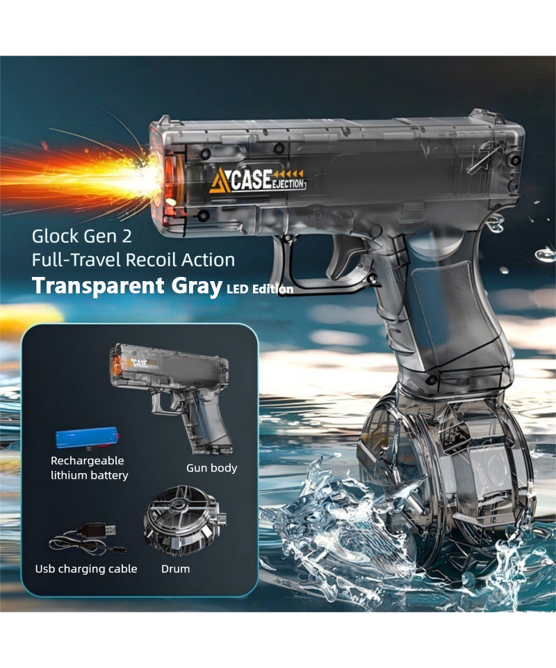 Hot Selling Flame Ice Rat Electric Gun Continuous Fire Recoil Action Long Range Summer Water Toy