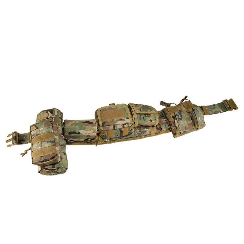Camouflage multi-functional five-piece set tactical waist belt, security combination belt accessory bag, tactical waist bag - Twinklefire