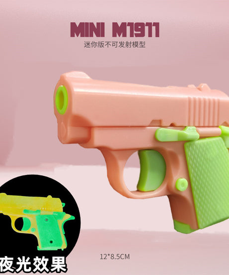 Gravity Radish Baby 1911 Toy - 3D Printed Fidget Pistol for Stress Relief