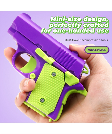 Gravity Radish Baby 1911 Toy - 3D Printed Fidget Pistol for Stress Relief