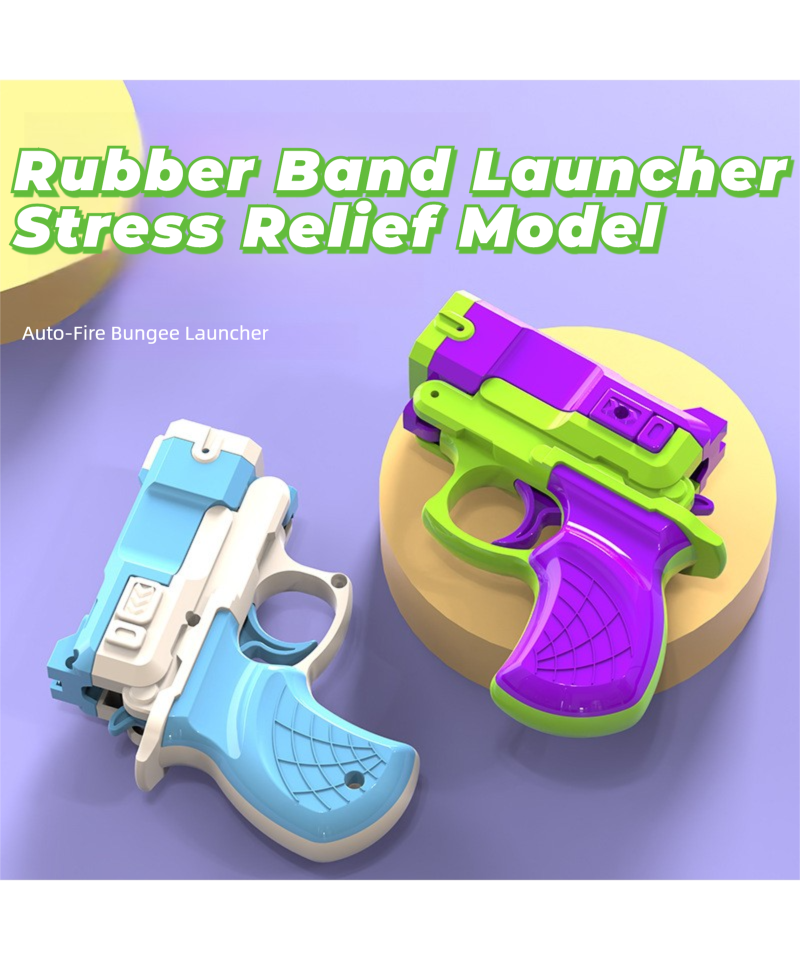 Viral Gravity Rapid-Fire 3D Printed Mini Carrot Rubber Band Launcher for Boys‌
