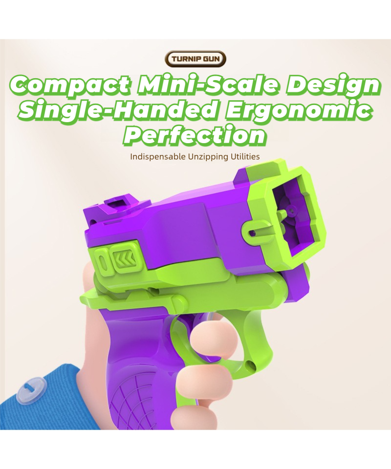 Viral Gravity Rapid-Fire 3D Printed Mini Carrot Rubber Band Launcher for Boys‌