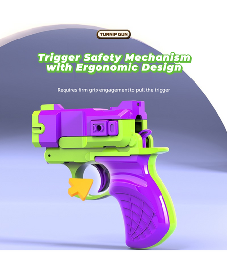 Viral Gravity Rapid-Fire 3D Printed Mini Carrot Rubber Band Launcher for Boys‌