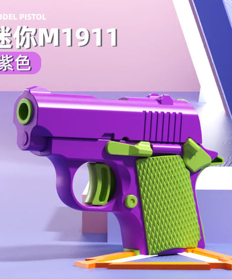 Gravity Radish Baby 1911 Toy - 3D Printed Fidget Pistol for Stress Relief