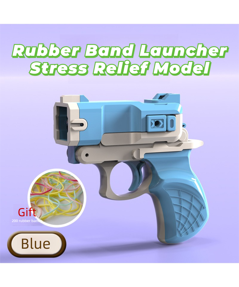 Viral Gravity Rapid-Fire 3D Printed Mini Carrot Rubber Band Launcher for Boys‌