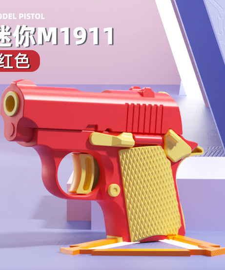 Gravity Radish Baby 1911 Toy - 3D Printed Fidget Pistol for Stress Relief