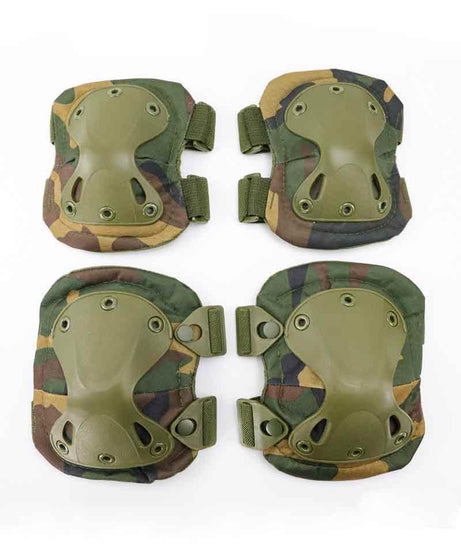 ‌Tactical 4-Piece Elbow & Knee Pads Set - for Airsoft, Paintball, Riding, Outdoor Combat Sports