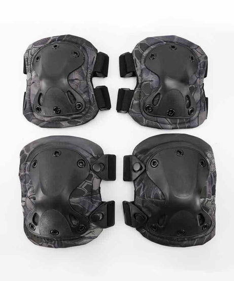 ‌Tactical 4-Piece Elbow & Knee Pads Set - for Airsoft, Paintball, Riding, Outdoor Combat Sports