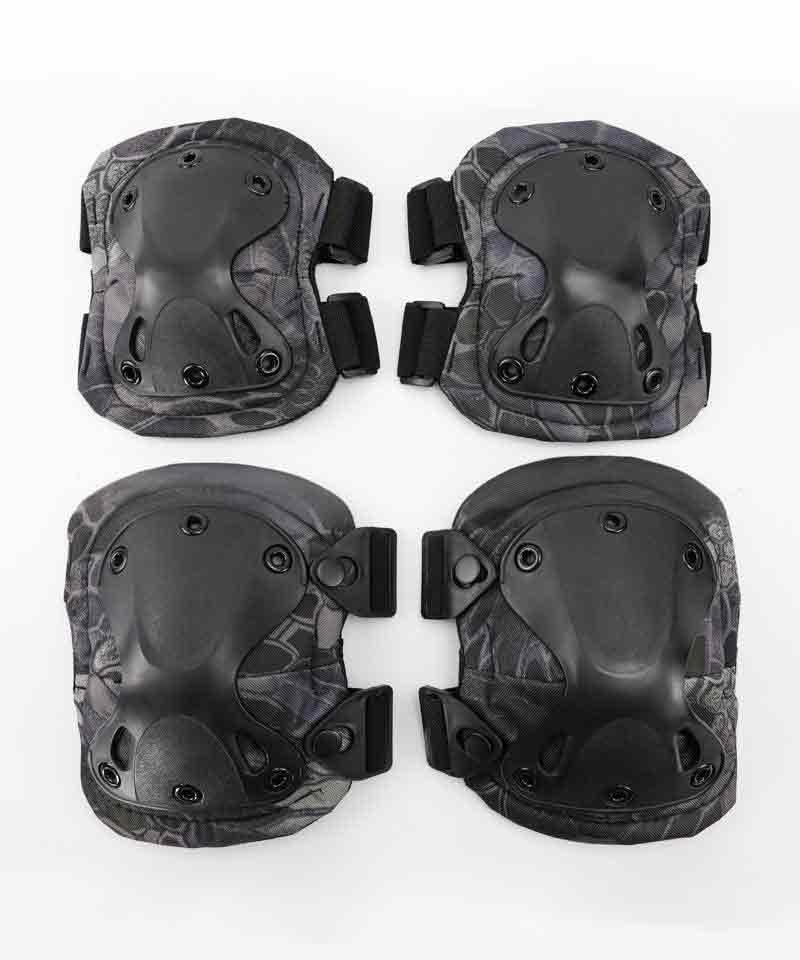 ‌Tactical 4-Piece Elbow & Knee Pads Set - for Airsoft, Paintball, Riding, Outdoor Combat Sports