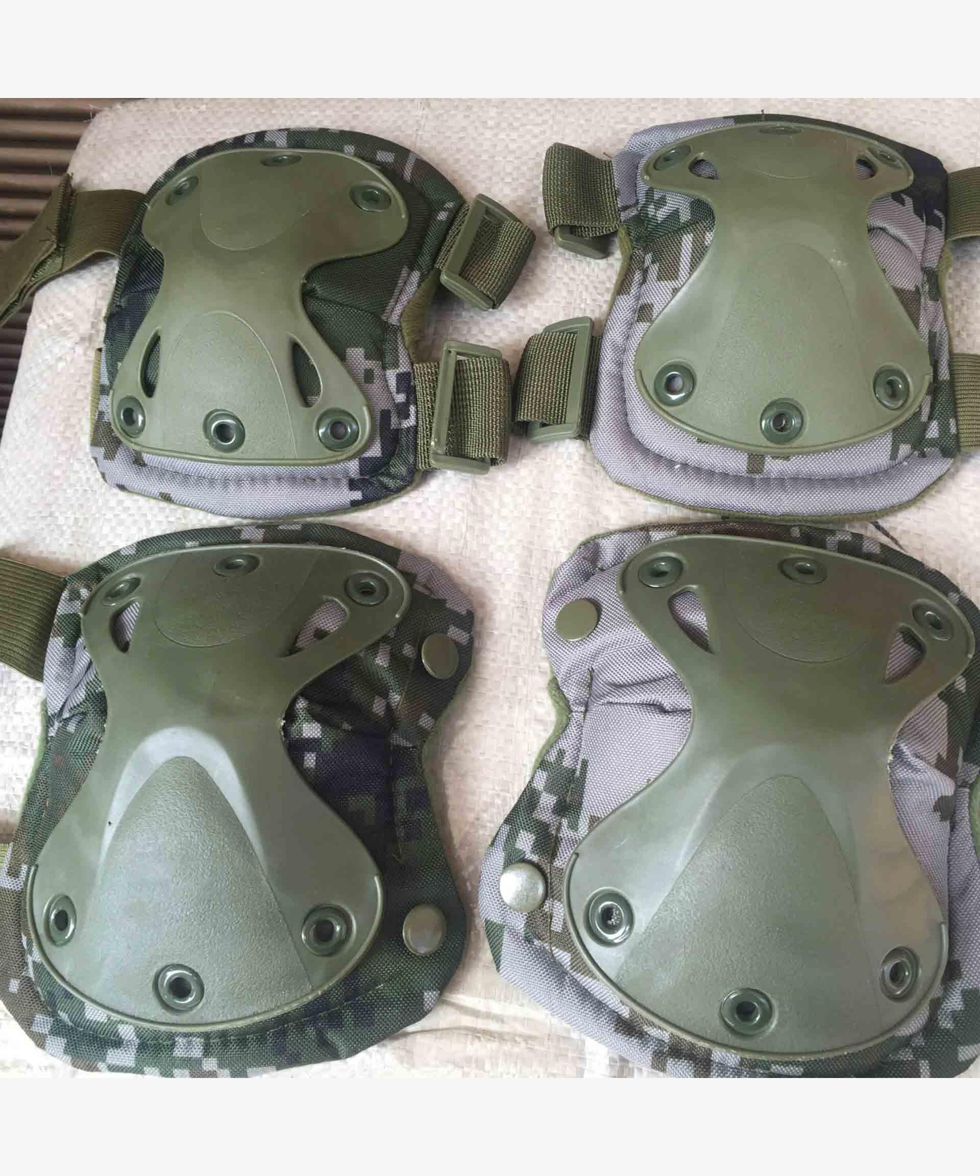 ‌Tactical 4-Piece Elbow & Knee Pads Set - for Airsoft, Paintball, Riding, Outdoor Combat Sports
