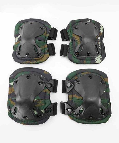 ‌Tactical 4-Piece Elbow & Knee Pads Set - for Airsoft, Paintball, Riding, Outdoor Combat Sports