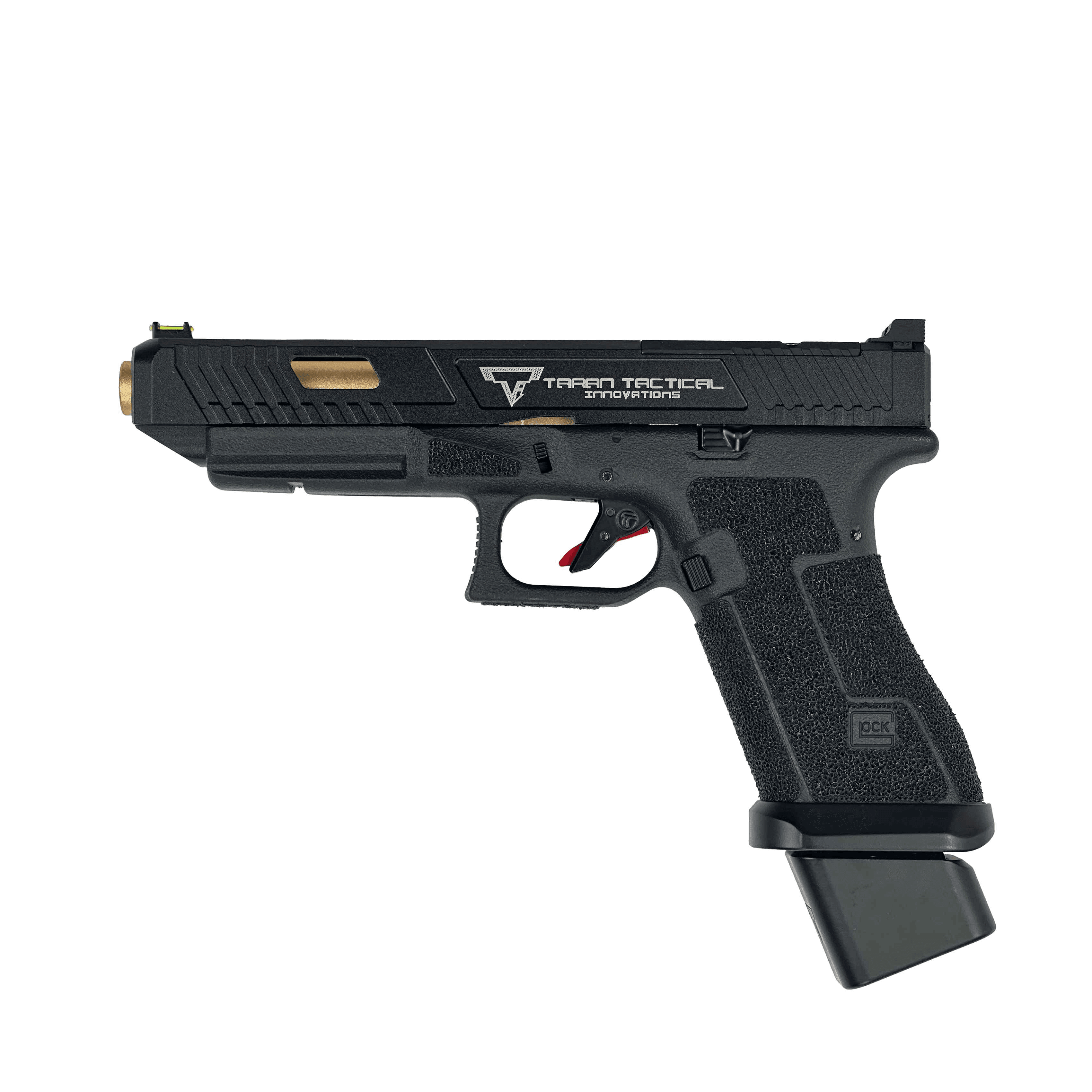 Elite Force GLOCK 17 Gen.5 Gas Blowback Airsoft Pistol w/ EMG TTI Custom CNC G34 Combat Master Slide (Color: Black) - Twinklefire