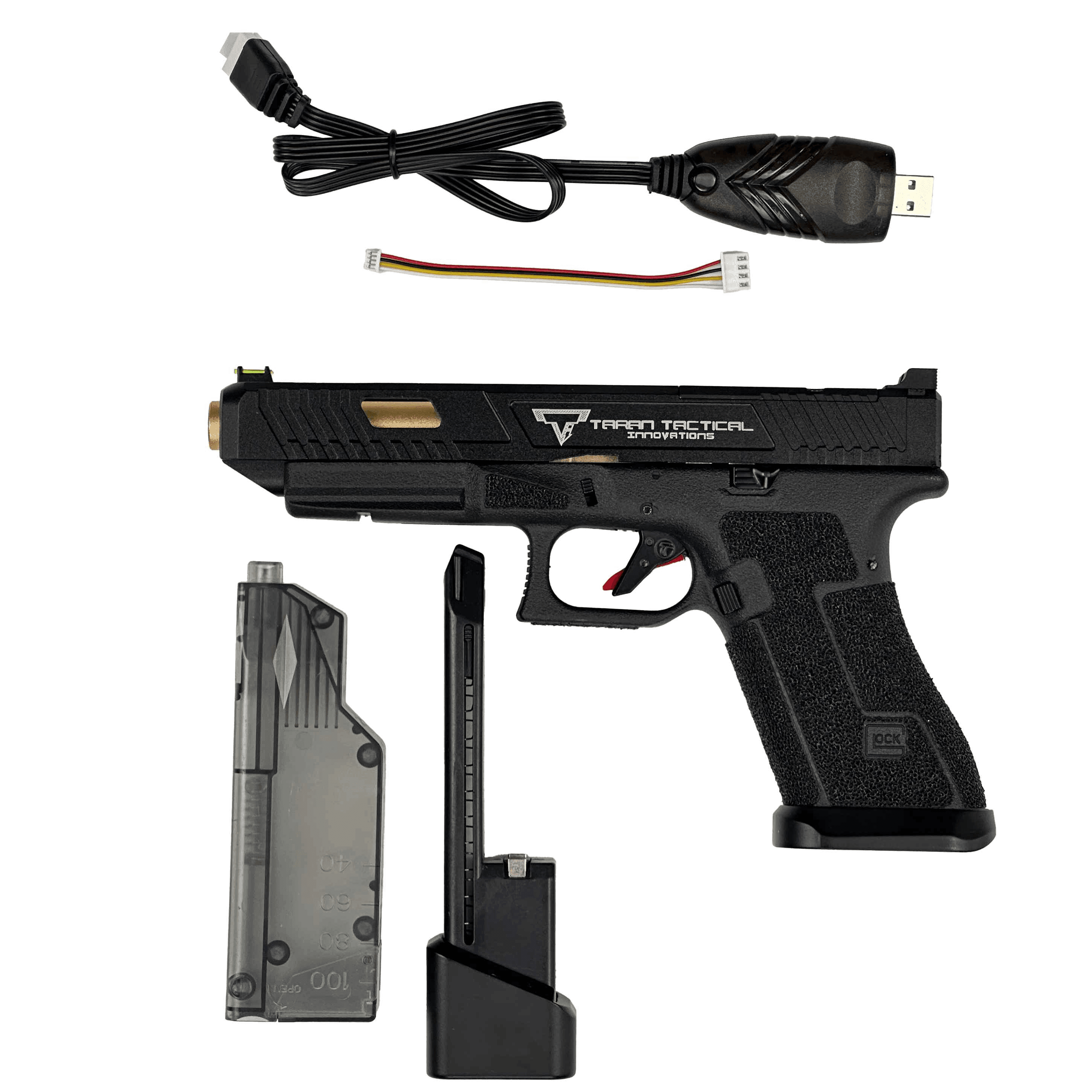 Elite Force GLOCK 17 Gen.5 Gas Blowback Airsoft Pistol w/ EMG TTI Custom CNC G34 Combat Master Slide (Color: Black) - Twinklefire