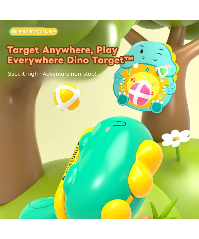 ‌Cute and fun Dinosaur Sticky Ball Launcher, battery-free, exercising children's hand-eye coordination and enhancing parent-child bonding