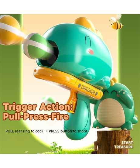 ‌Cute and fun Dinosaur Sticky Ball Launcher, battery-free, exercising children's hand-eye coordination and enhancing parent-child bonding