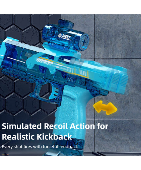 Hot Selling Flame Ice Rat Electric Gun Continuous Fire Recoil Action Long Range Summer Water Toy