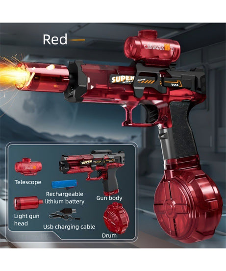 Hot Selling Flame Ice Rat Electric Gun Continuous Fire Recoil Action Long Range Summer Water Toy