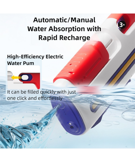 Electric Water Gun with Auto-Suction Function, Water-Splashing Festival, Summer Water Play Toy, Birthday Gift