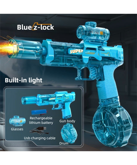 Hot Selling Flame Ice Rat Electric Gun Continuous Fire Recoil Action Long Range Summer Water Toy