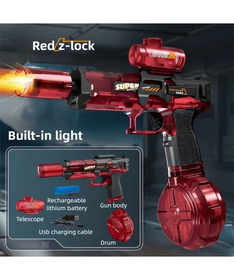 Hot Selling Flame Ice Rat Electric Gun Continuous Fire Recoil Action Long Range Summer Water Toy