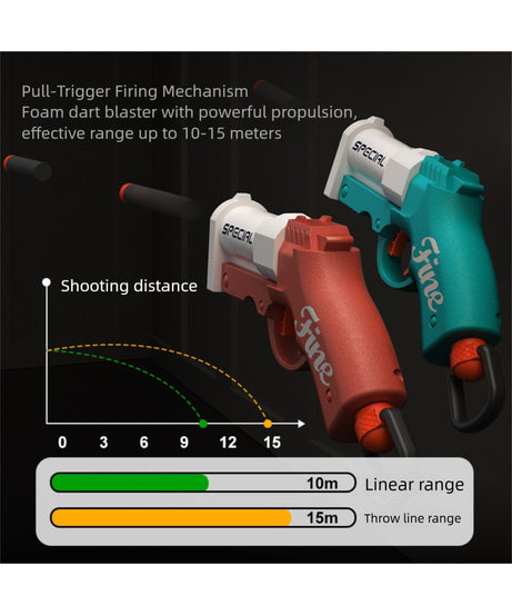Mini Goblin Hand Cannon Bolt-Action Launcher - Kids' Pocket Ejecting Shell Foam Dart Pistol Boys' Toy Gun