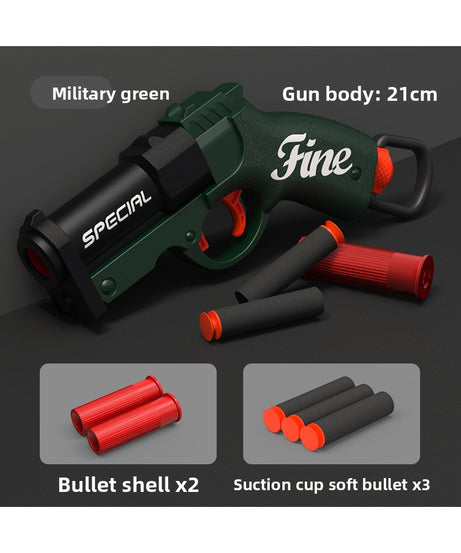 Mini Goblin Hand Cannon Bolt-Action Launcher - Kids' Pocket Ejecting Shell Foam Dart Pistol Boys' Toy Gun