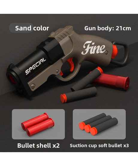 Mini Goblin Hand Cannon Bolt-Action Launcher - Kids' Pocket Ejecting Shell Foam Dart Pistol Boys' Toy Gun