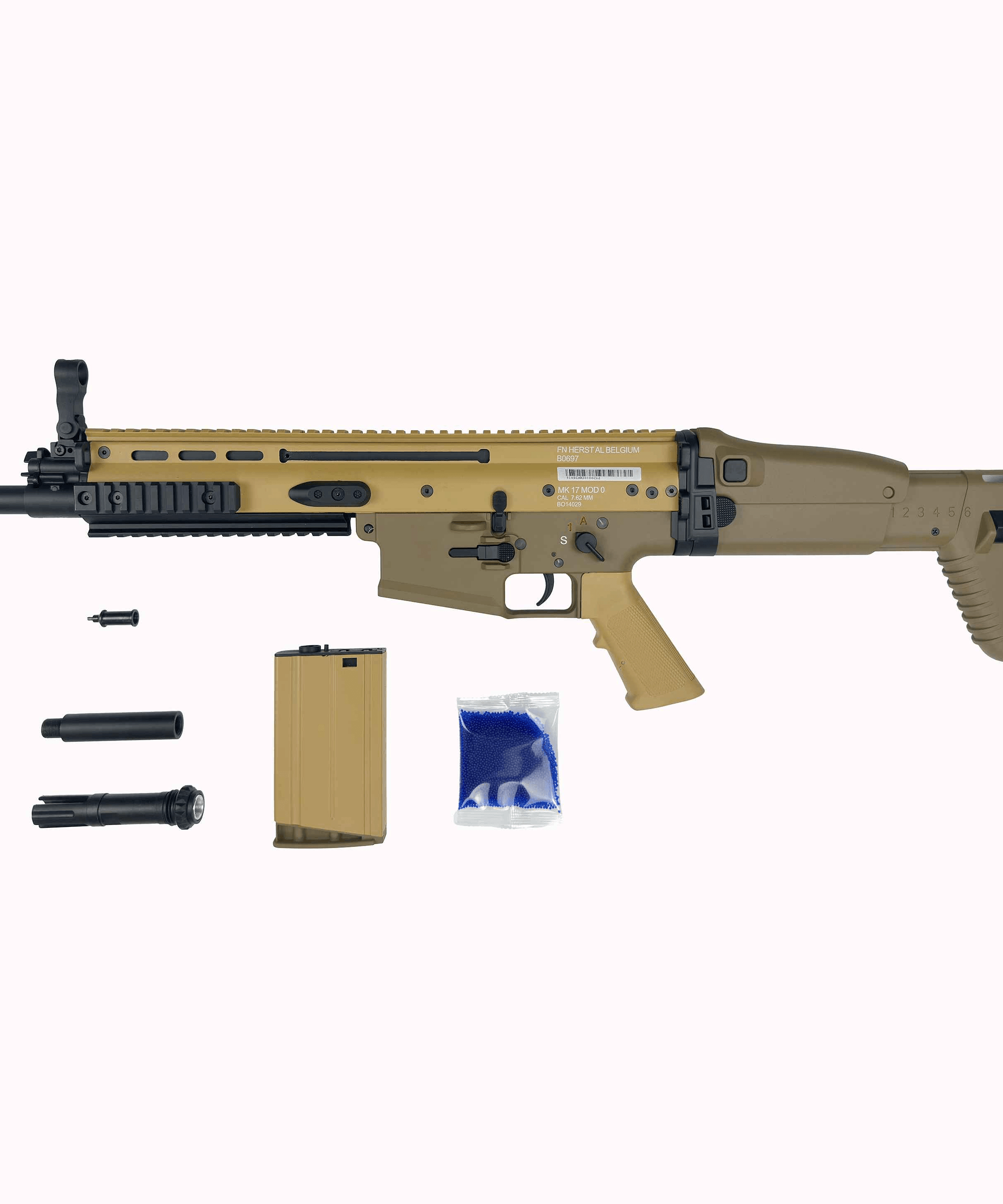 FN Herstal MK17 Airsoft AEG Rifle(Model: MK17 / Tan) - Twinklefire