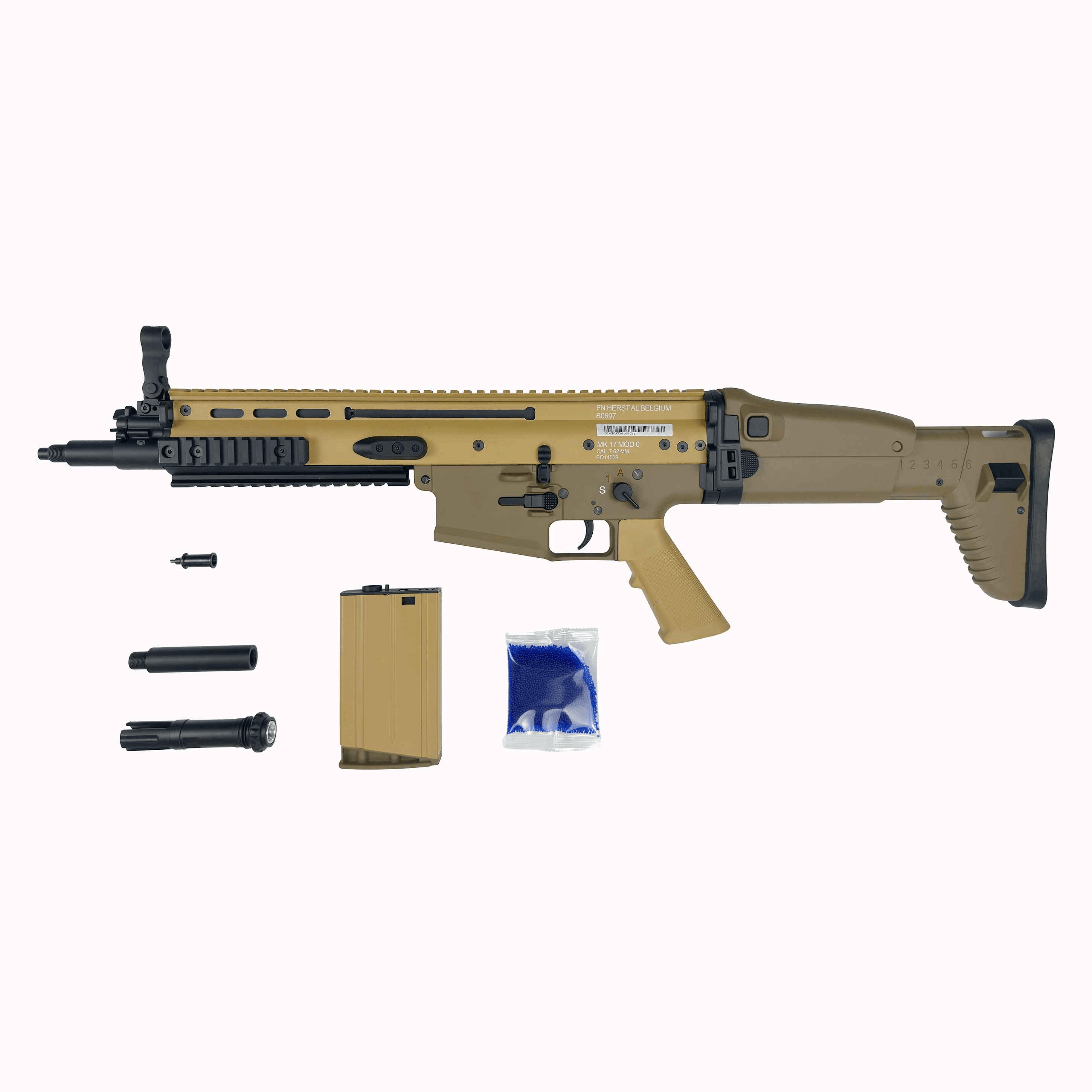 FN Herstal MK17 Airsoft AEG Rifle(Model: MK17 / Tan) - Twinklefire