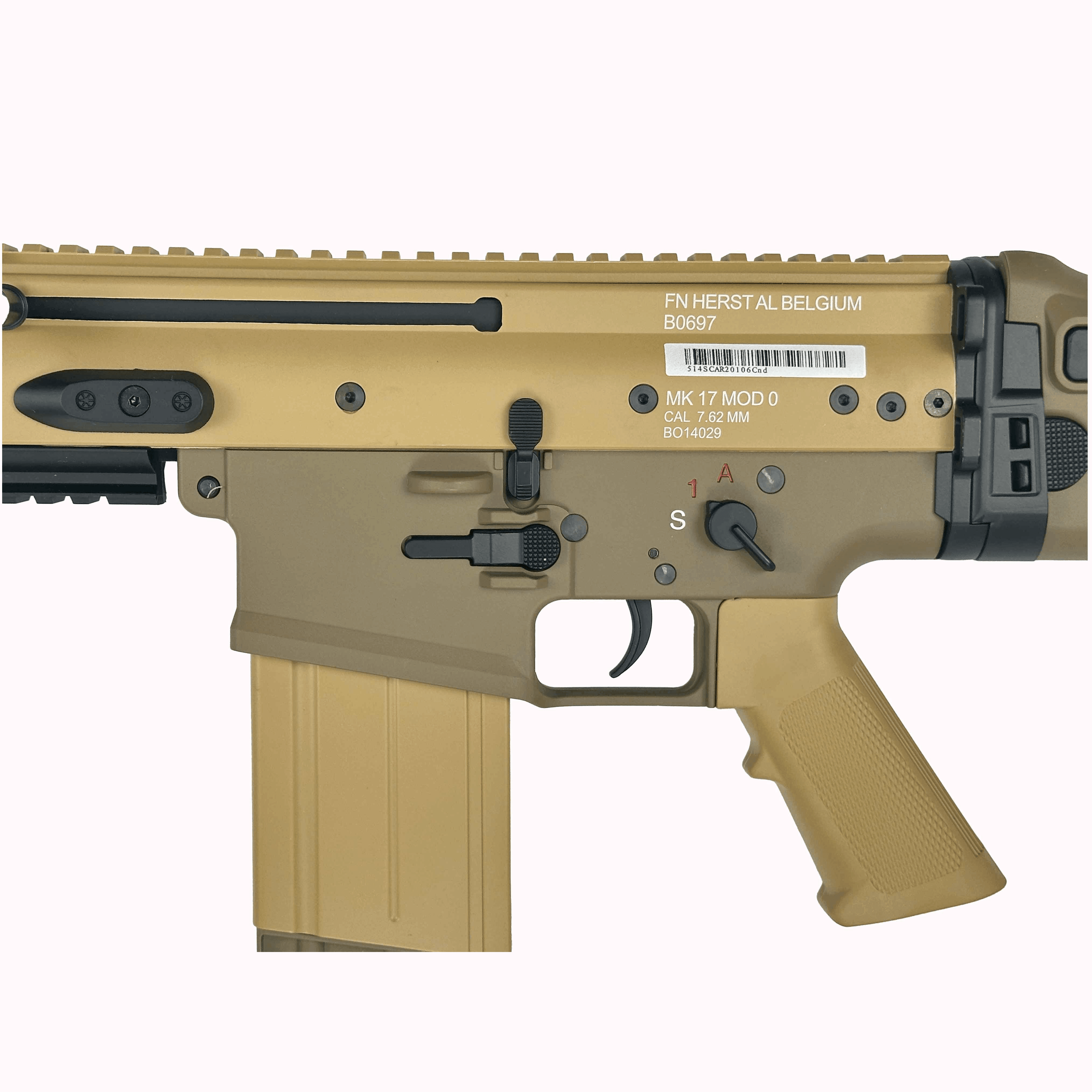 FN Herstal MK17 Airsoft AEG Rifle(Model: MK17 / Tan) - Twinklefire