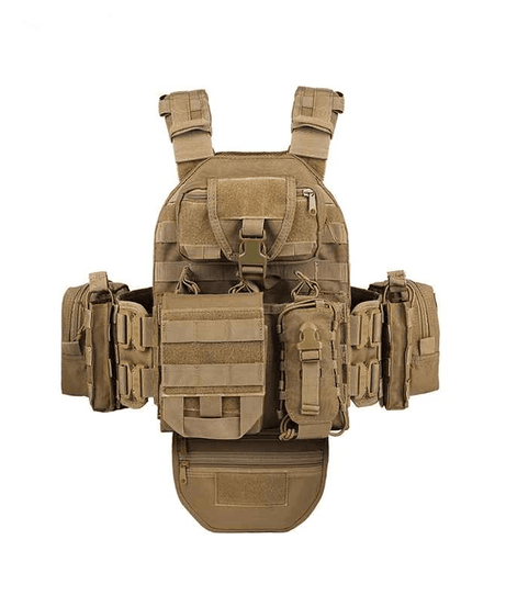 Multi-functional MOLLE Tactical Vest Made of 1000D Polyester, Featuring Wear-resistant and Breathable Properties for Outdoor Tactical Use - Twinklefire