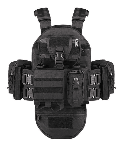Multi-functional MOLLE Tactical Vest Made of 1000D Polyester, Featuring Wear-resistant and Breathable Properties for Outdoor Tactical Use - Twinklefire