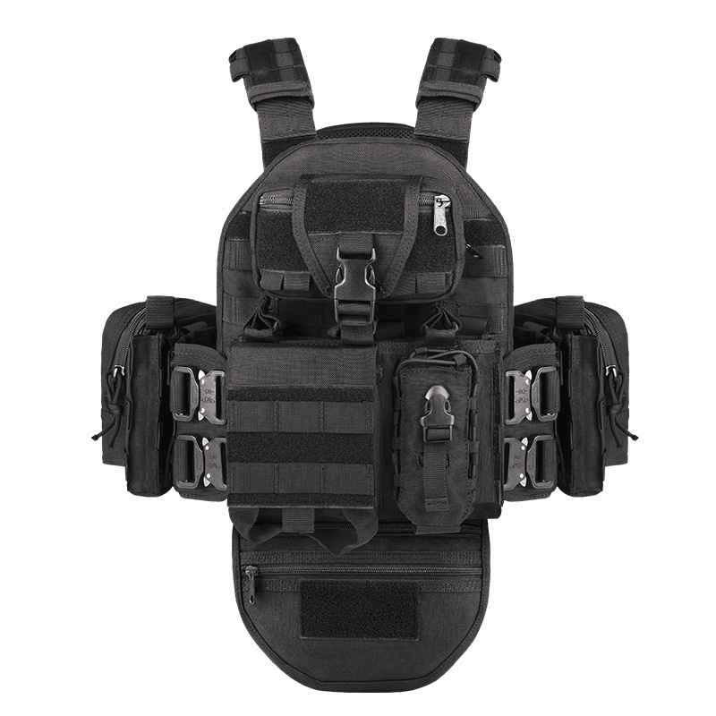 Multi-functional MOLLE Tactical Vest Made of 1000D Polyester, Featuring Wear-resistant and Breathable Properties for Outdoor Tactical Use - Twinklefire
