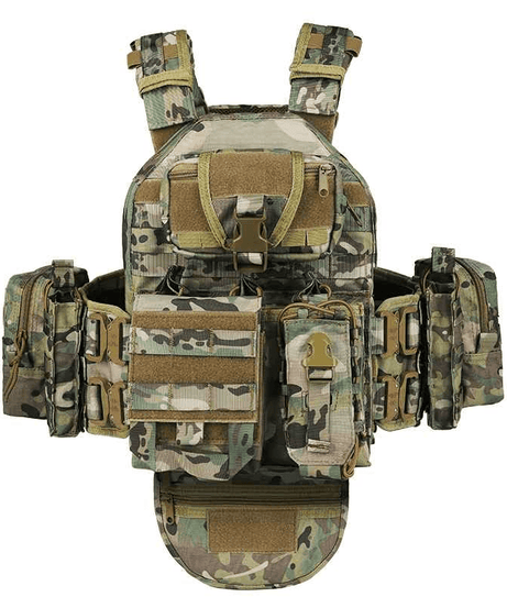 Multi-functional MOLLE Tactical Vest Made of 1000D Polyester, Featuring Wear-resistant and Breathable Properties for Outdoor Tactical Use - Twinklefire