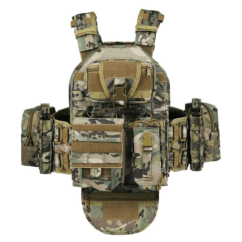 Multi-functional MOLLE Tactical Vest Made of 1000D Polyester, Featuring Wear-resistant and Breathable Properties for Outdoor Tactical Use - Twinklefire