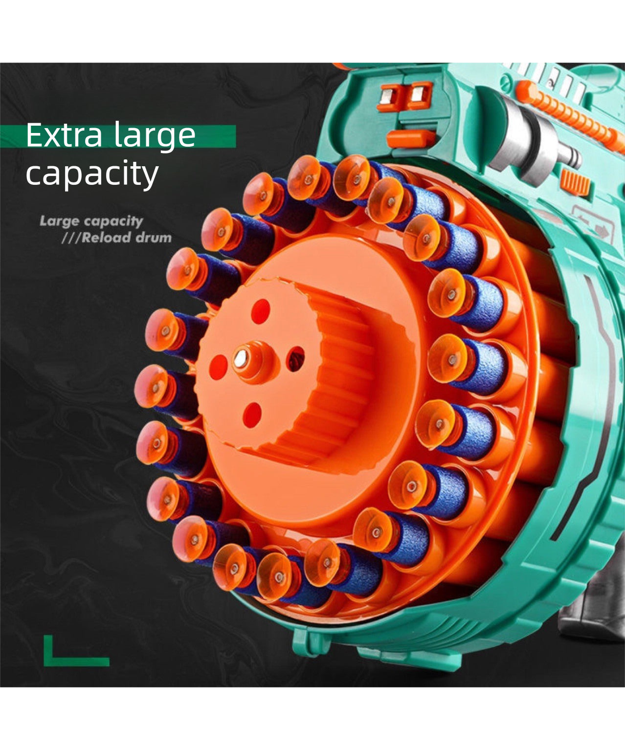 Electric Auto Dart Blaster Gatling Toy Gun for Boys Birthday and New Year Gifts