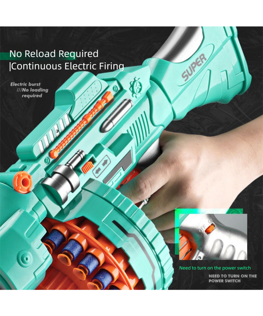 Electric Auto Dart Blaster Gatling Toy Gun for Boys Birthday and New Year Gifts