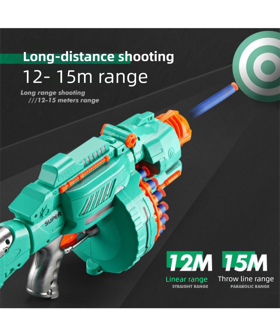 Electric Auto Dart Blaster Gatling Toy Gun for Boys Birthday and New Year Gifts