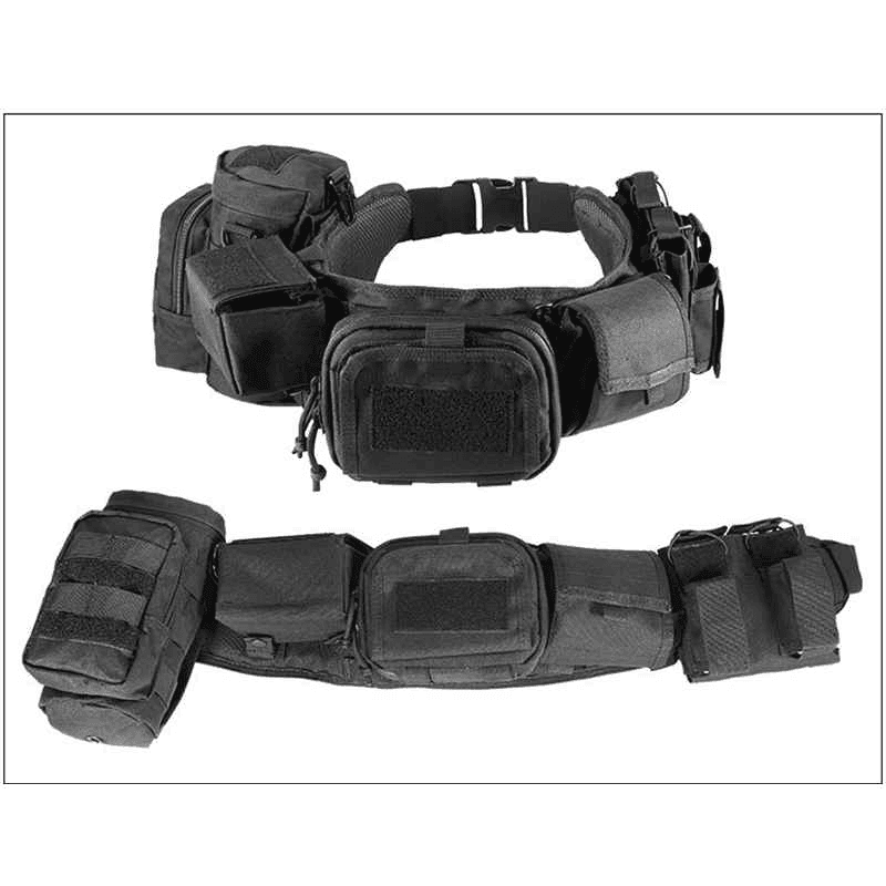 Camouflage multi-functional five-piece set tactical waist belt, security combination belt accessory bag, tactical waist bag - Twinklefire