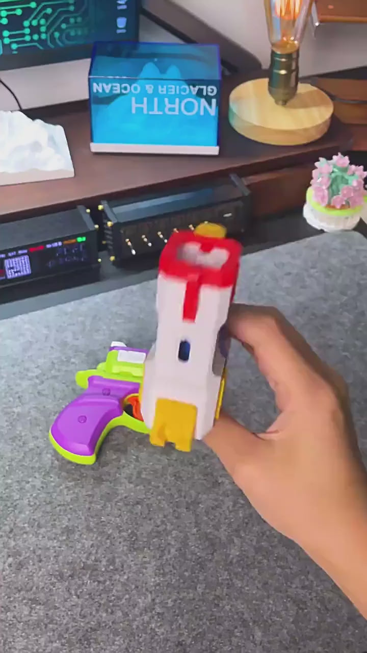 Viral Gravity Rapid-Fire 3D Printed Mini Carrot Rubber Band Launcher for Boys‌