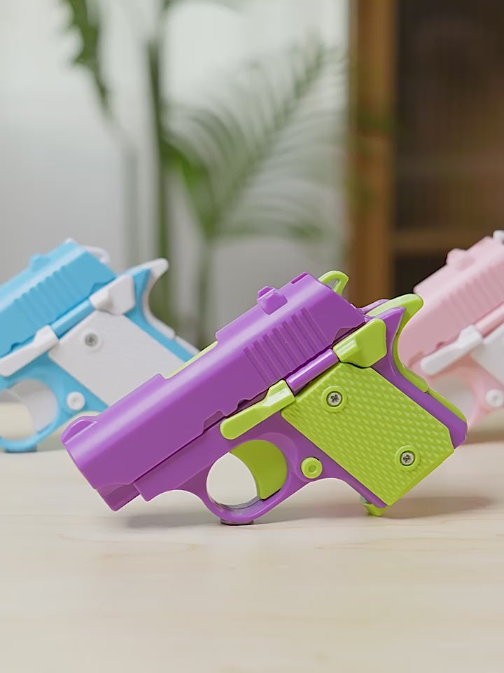 Gravity Radish Baby 1911 Toy - 3D Printed Fidget Pistol for Stress Relief
