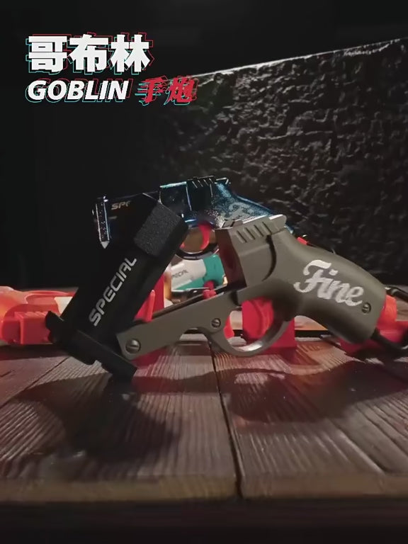 Mini Goblin Hand Cannon Bolt-Action Launcher - Kids' Pocket Ejecting Shell Foam Dart Pistol Boys' Toy Gun